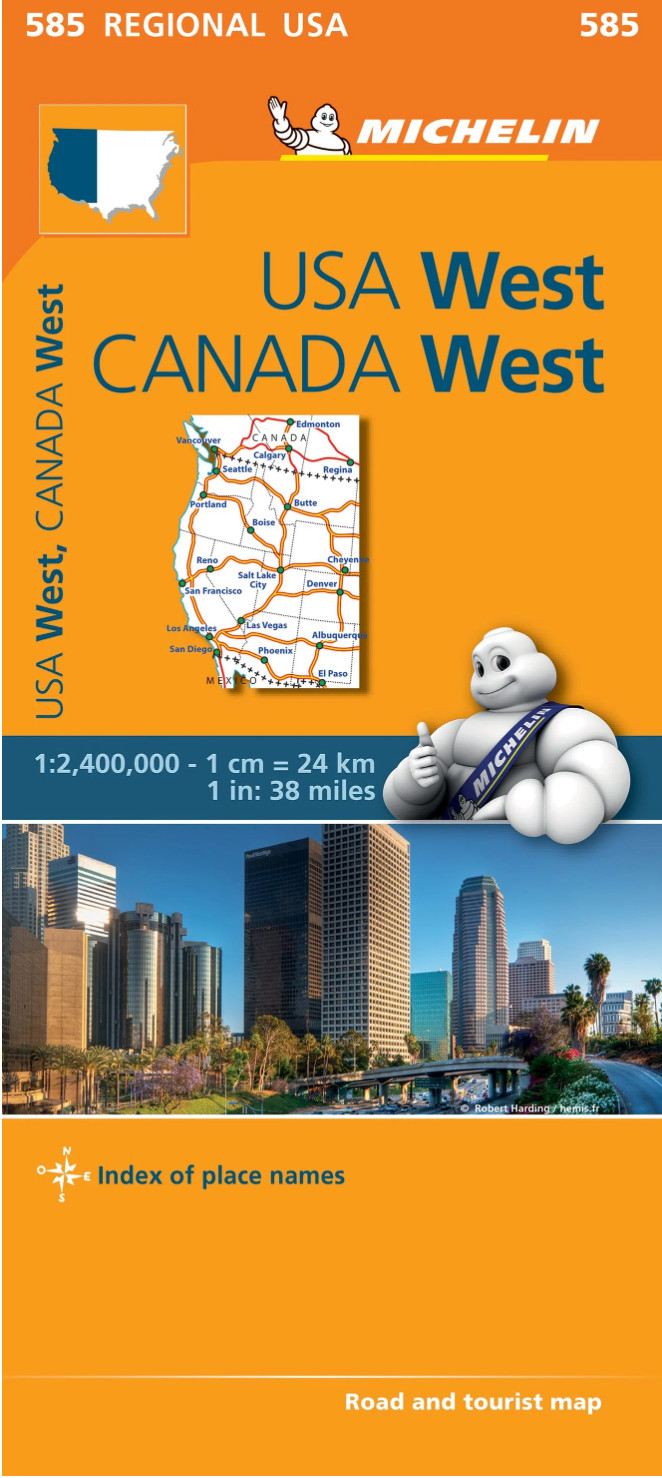 Michelin Map of USA: West, Canada: West, Michelin Map #585