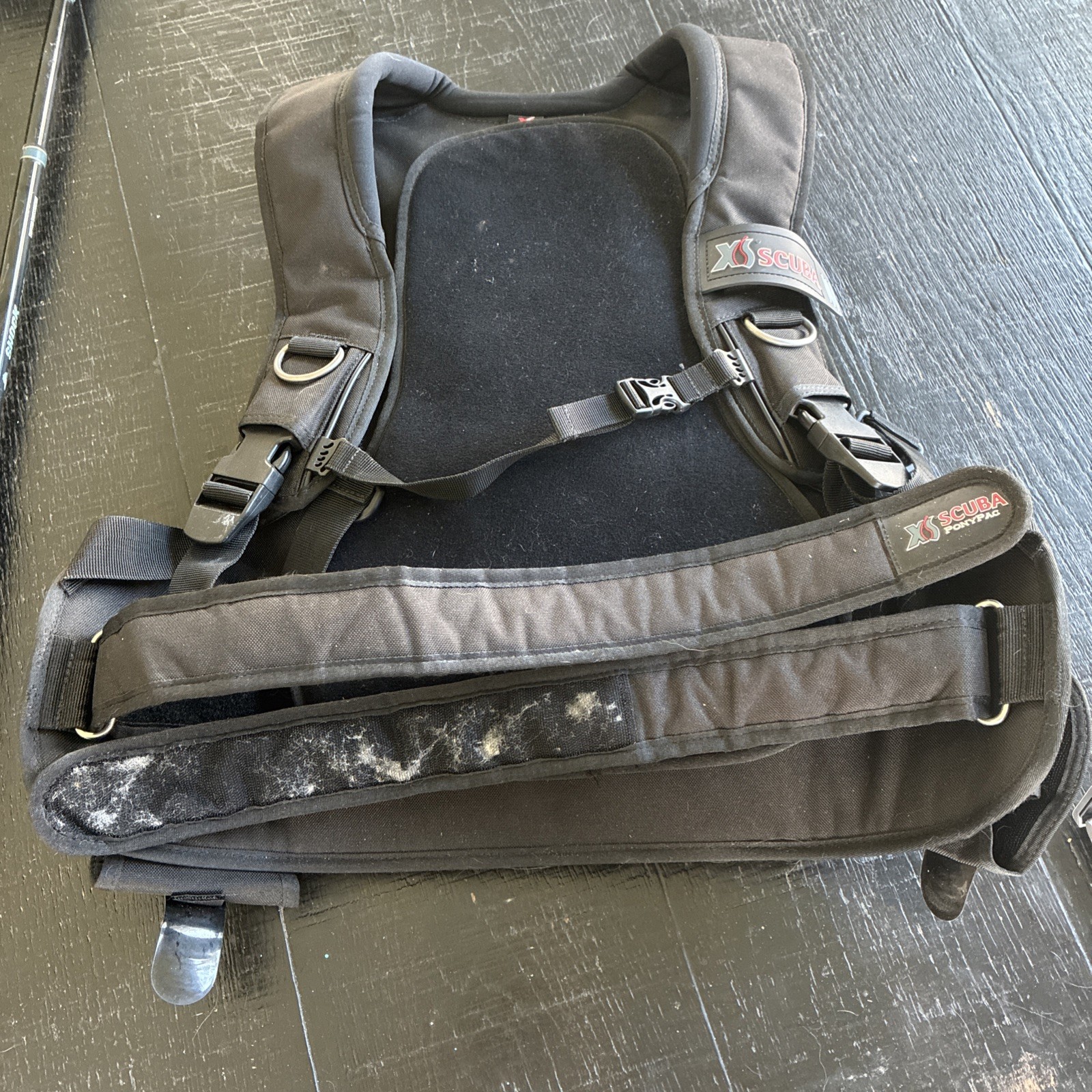 XS SCUBA Ponypac Pony Pac Harness Vest Back Plate Size X-large