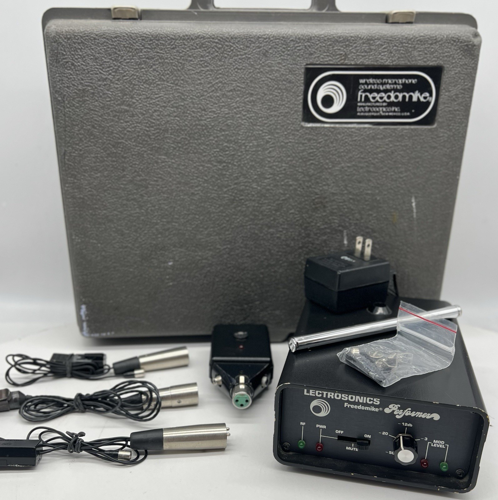 Vintage Professional Wireless Microphone System - Freedomike VHF Receiver & More
