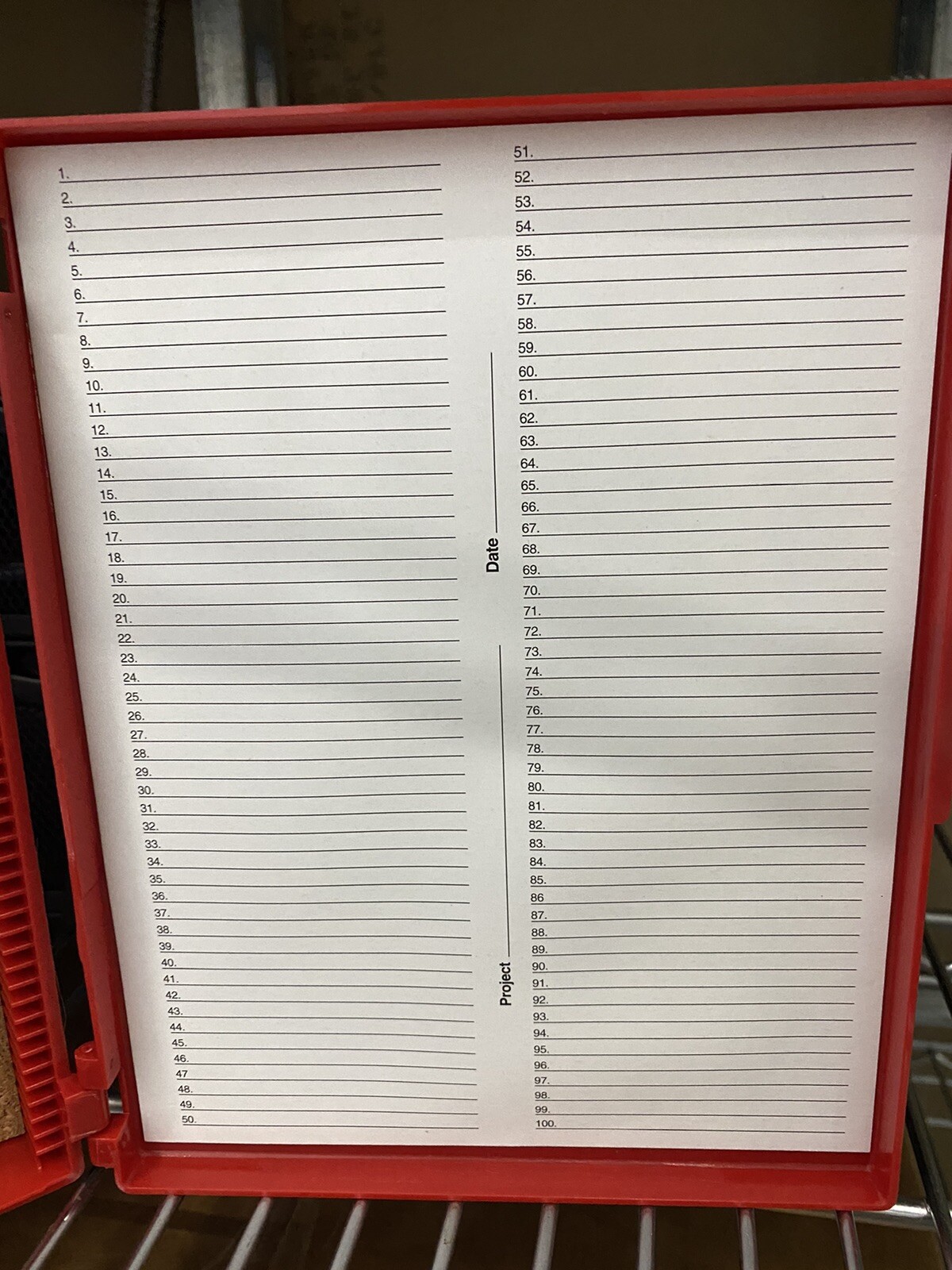 VWR 82003-410 Microscope Slide Boxes for 100 Slides RED BOX