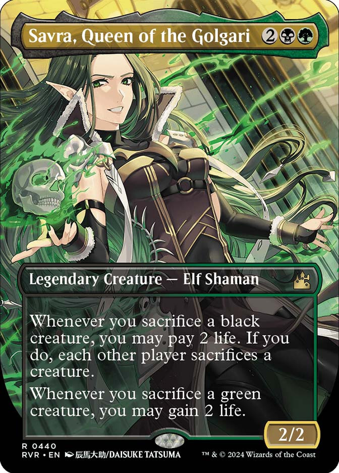 MTG Savra, Queen of the Golgari Borderless - Ravnica Remastered #440