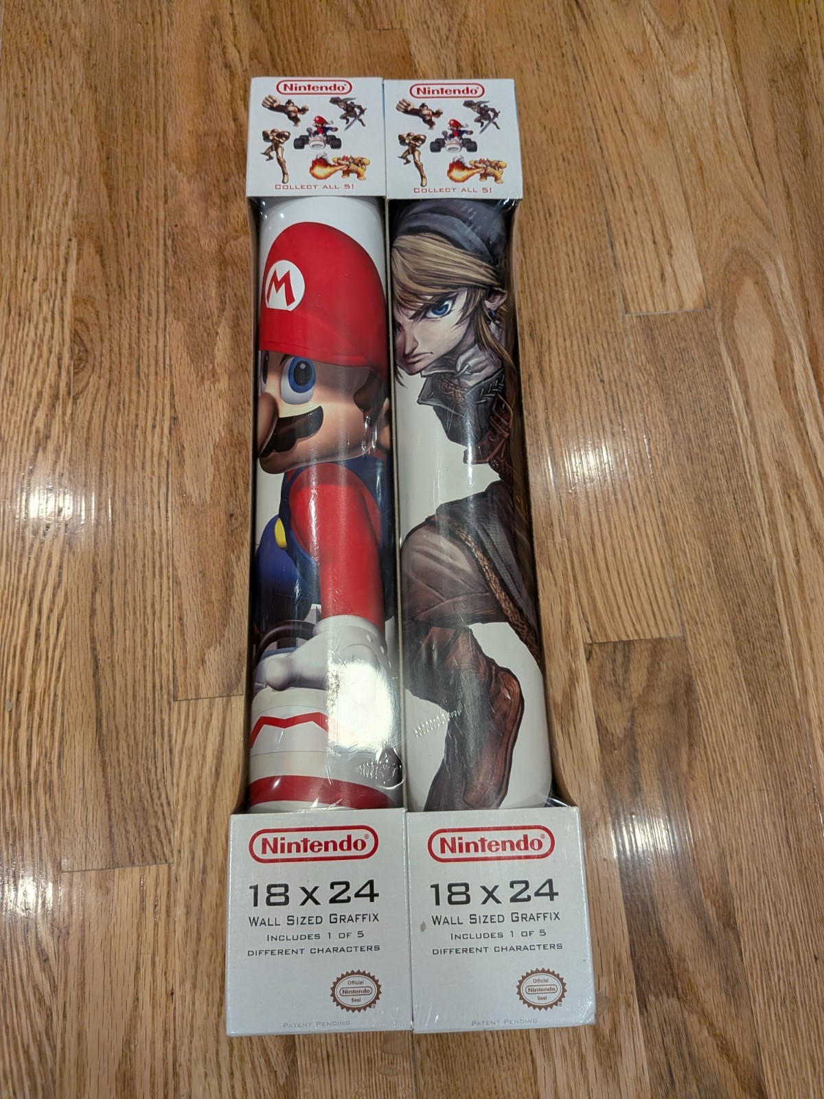 Wall Sized Graffix 2006 Nintendo Mario Kart Zelda Link 18x24 Stick On Wall Decal