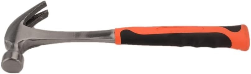 20oz Claw Hammer with Smooth Face & Shock-absorbing Leather Long Handle Straight