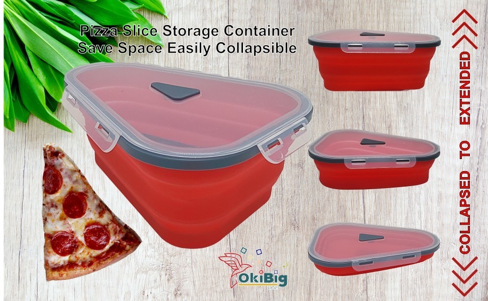 Collapsible Pizza Slice Container Airtight Pizza Saver