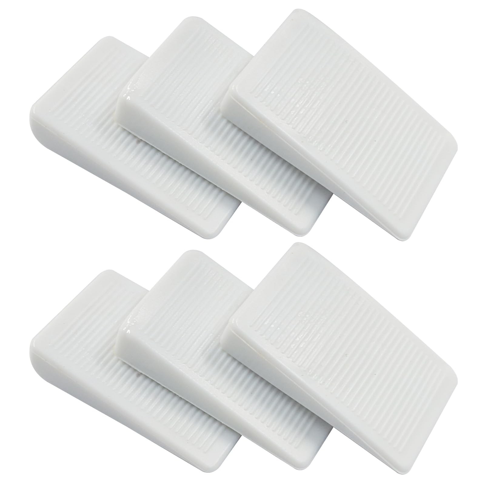 Zorfeter 6 Pack White Shims, Trimmable Hard Plastic Wedges White,