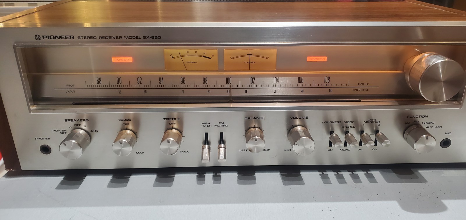 Pioneer SX-650 Receiver Serviced Tested works Great