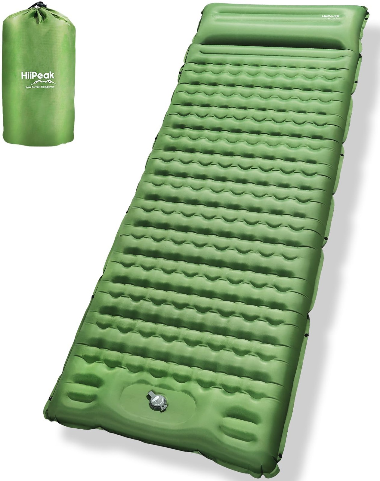 HiiPeak Sleeping Pad for Camping- Ultralight Inflatable Single, Green