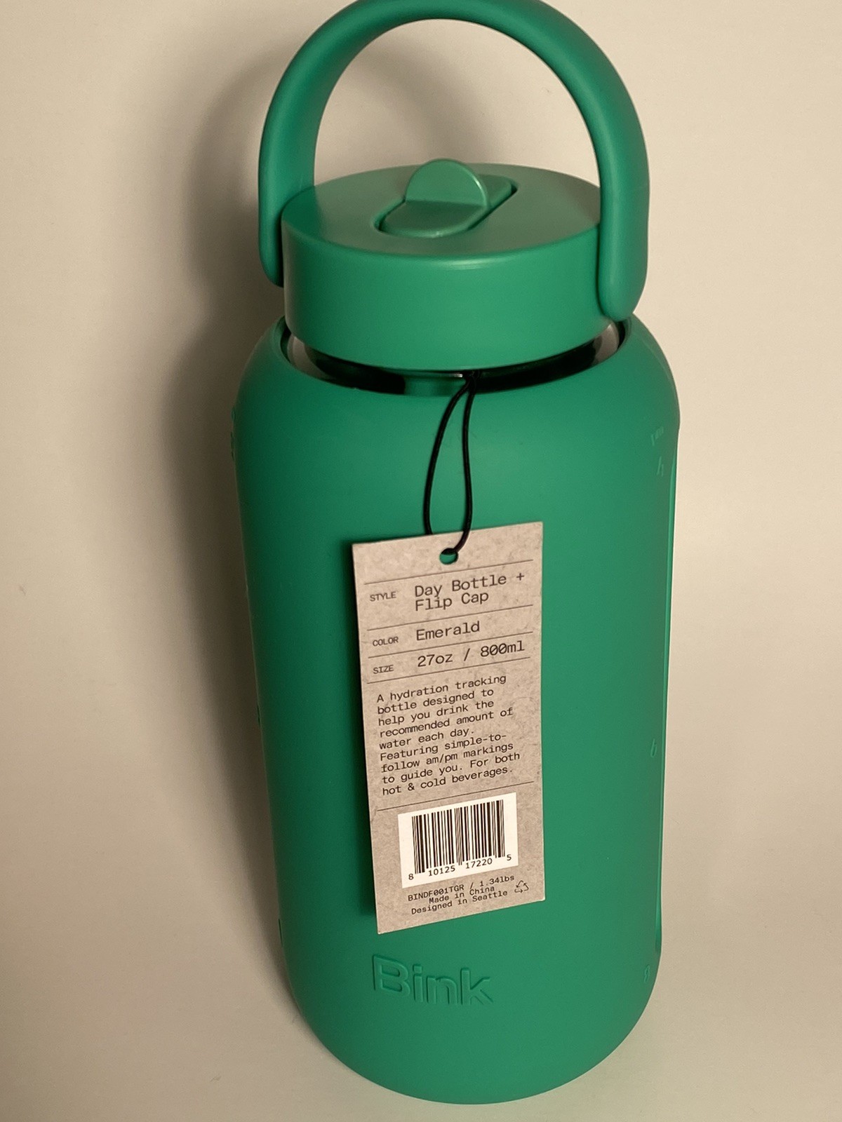 Bink 27oz Day Water Bottle Flip Cap Emerald