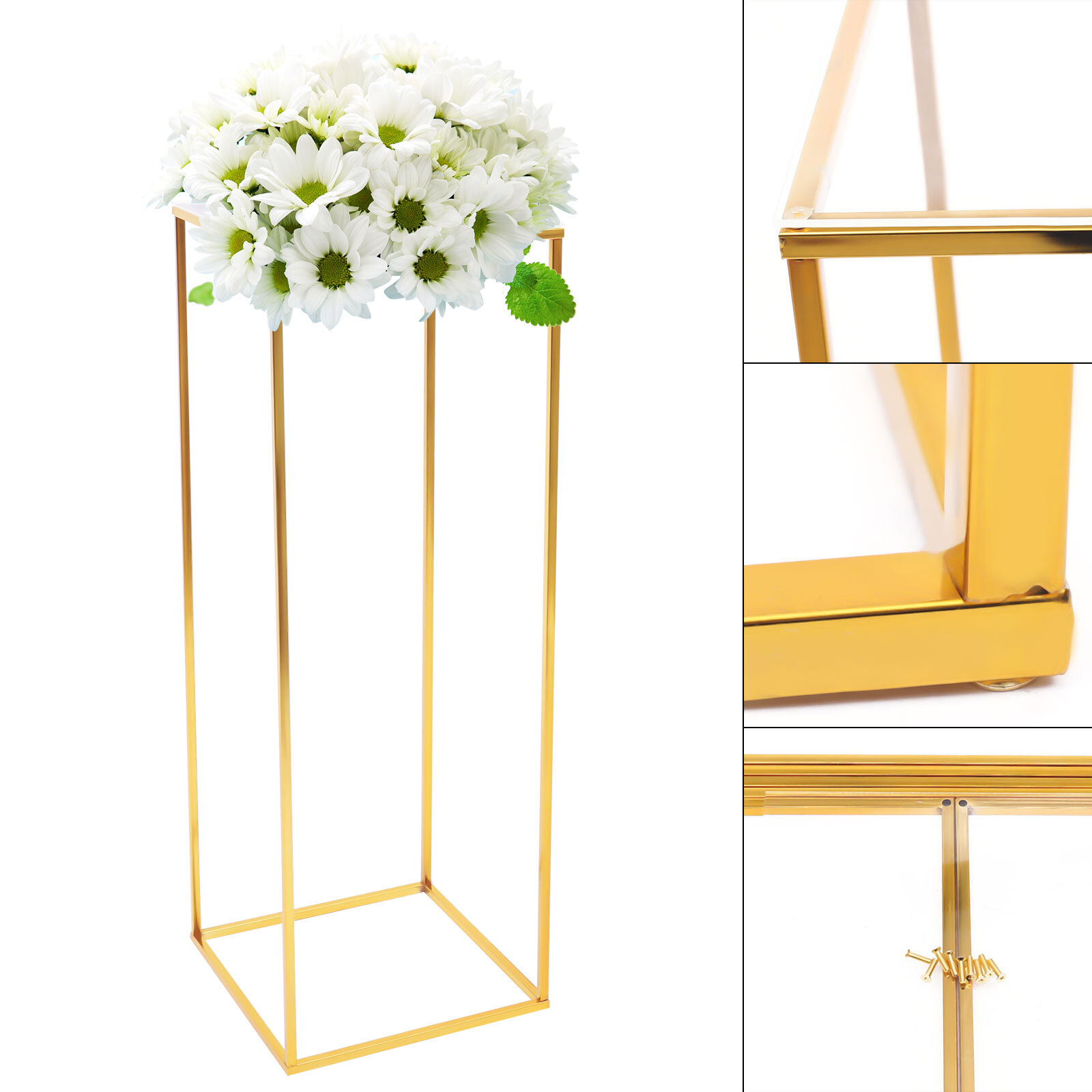 Metallsaule Pflanzenregal Blumenarrangement Hochzeitsdeko Stander Gold Hoher