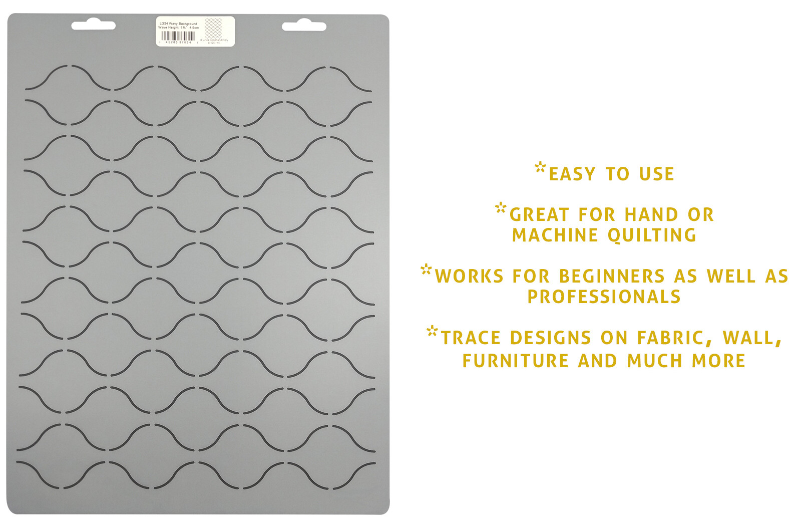 Quilting Stencil Wavy Stipple Grid Background Quilt Pattern Stencil Template