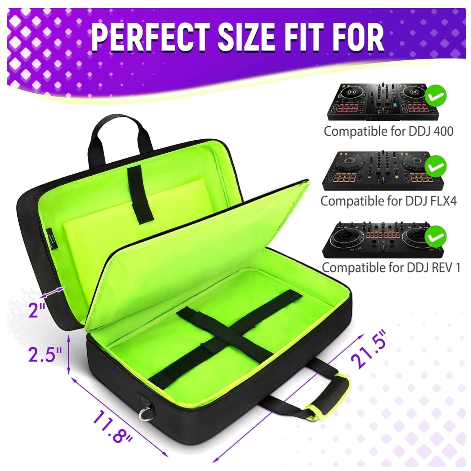 Protective DJ Controller Case 21.5"x11.8"