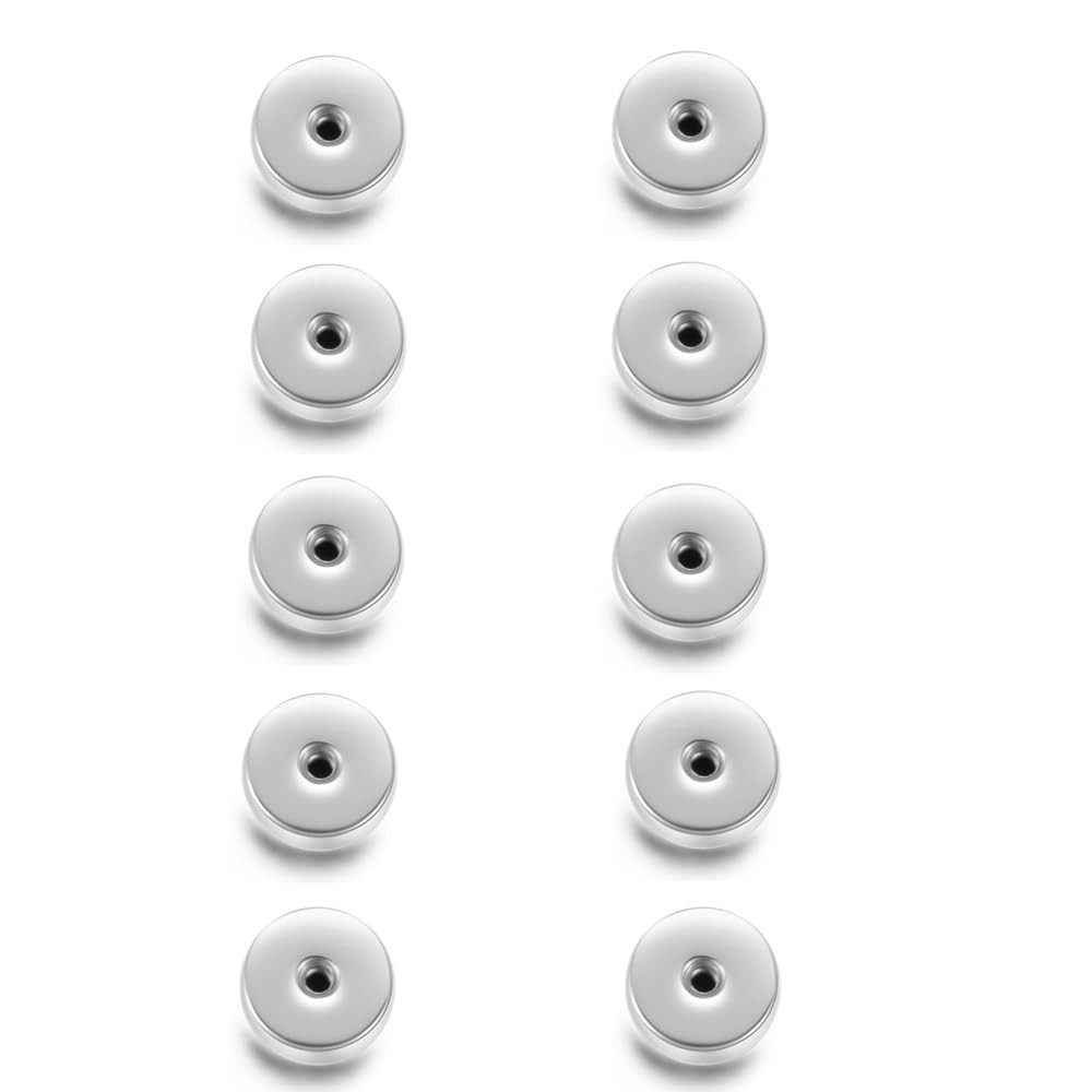 Renkovte Flat Screw Backs Replacement for Stud Earrings,10Pcs Stainess Silver