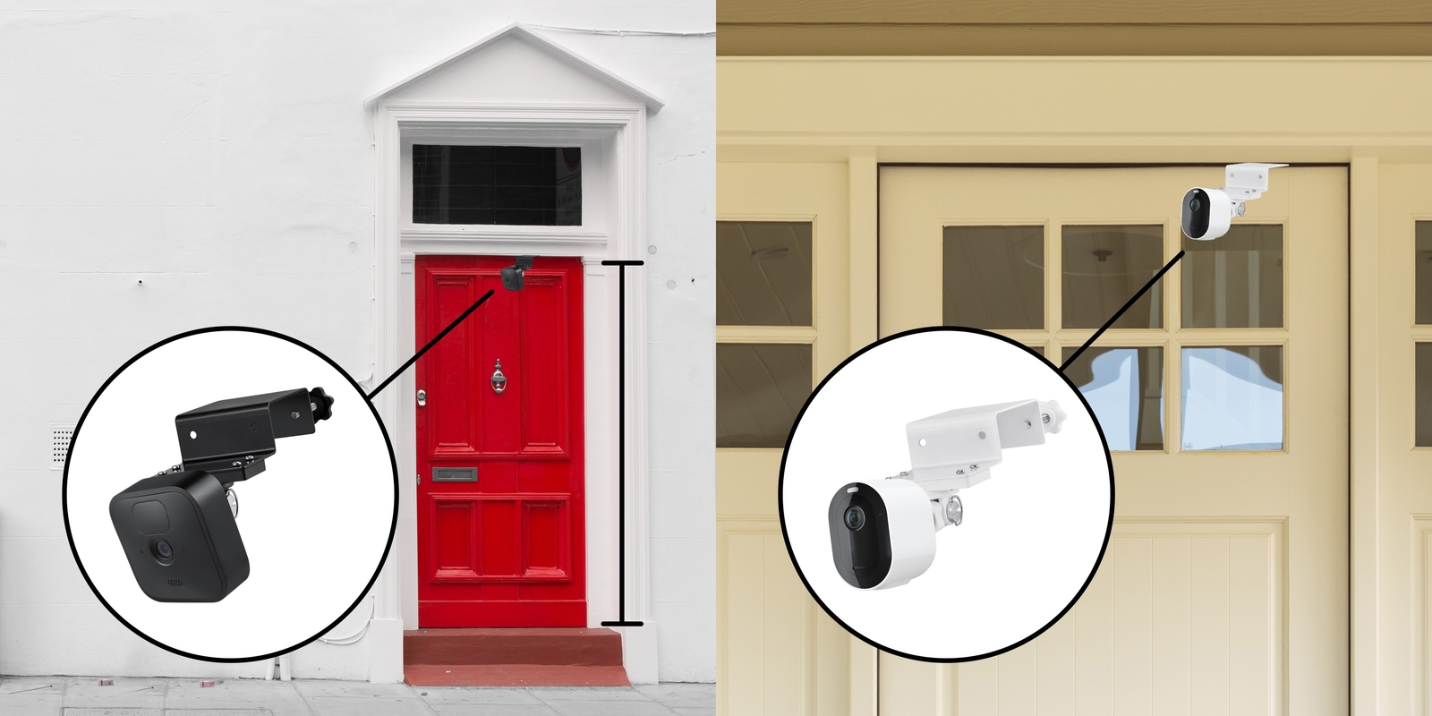 Universal Door Mount for Arlo Ring Blink Wyze Eufy Security Camera Bracket Plate