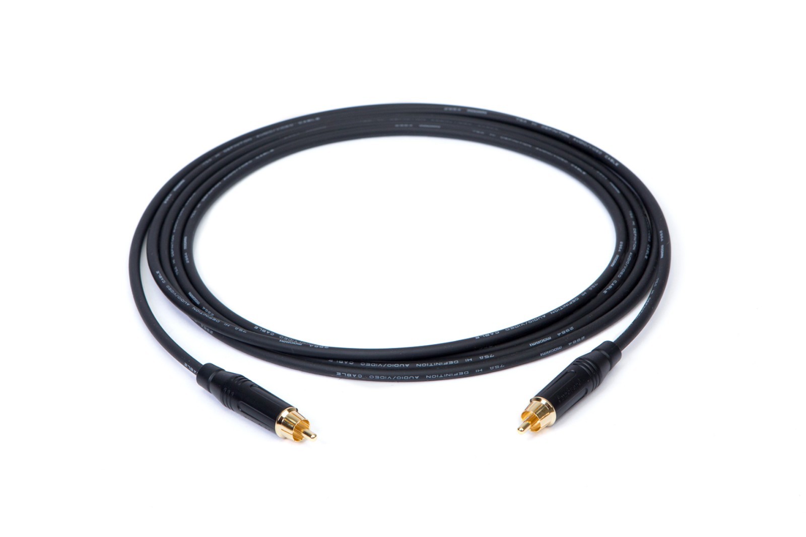 3' Mogami 2964 S/PDIF 75 Ohm Cable  |  Black Amphenol RCA to RCA | 3 Ft.