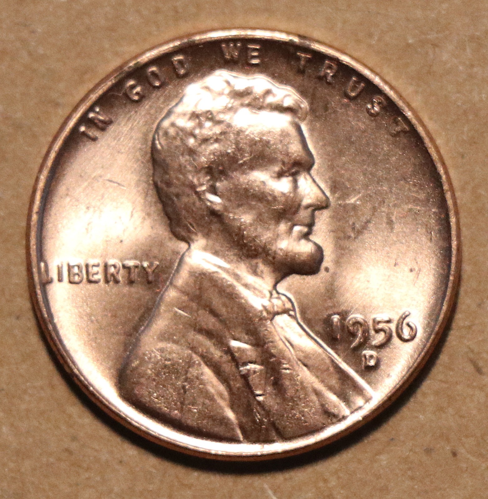 1956 D Lincoln Wheat Cent BU