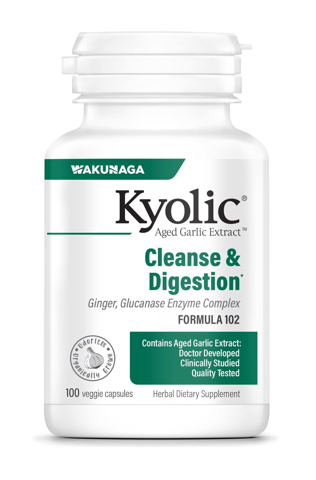 Kyolic Aged Garlic Extract Formula 102, Cleanse & 100 Count (Pack of 1)