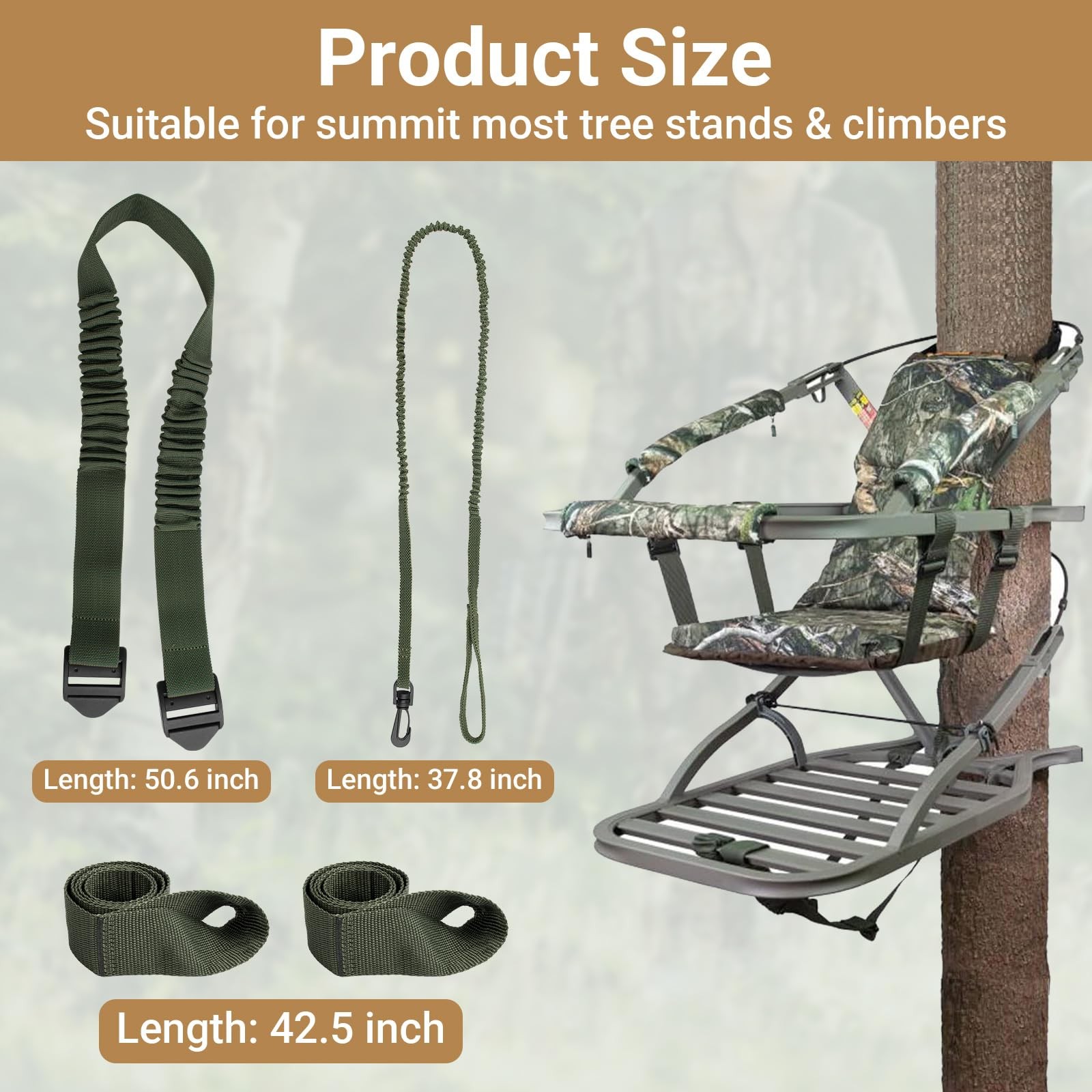 Climbing Tree Stand Backpack Tether Strap Bungee for Summit Viper Goliath Titian