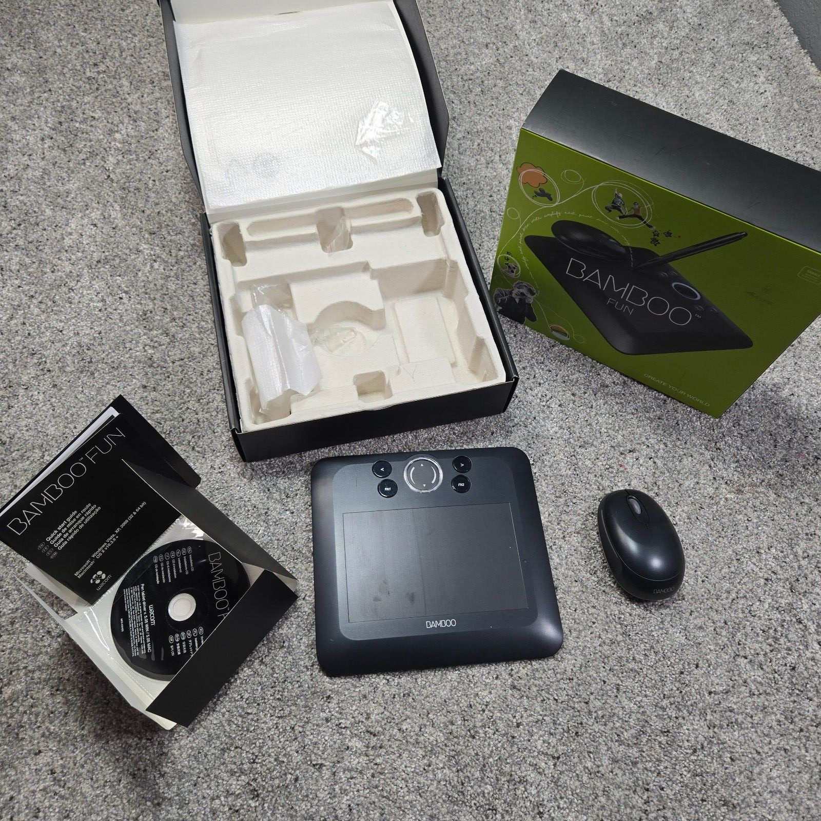 Wacom Mamboo Fun CTE450K Small 5.8W x 3.7D Pad and Mouse No pen or cable