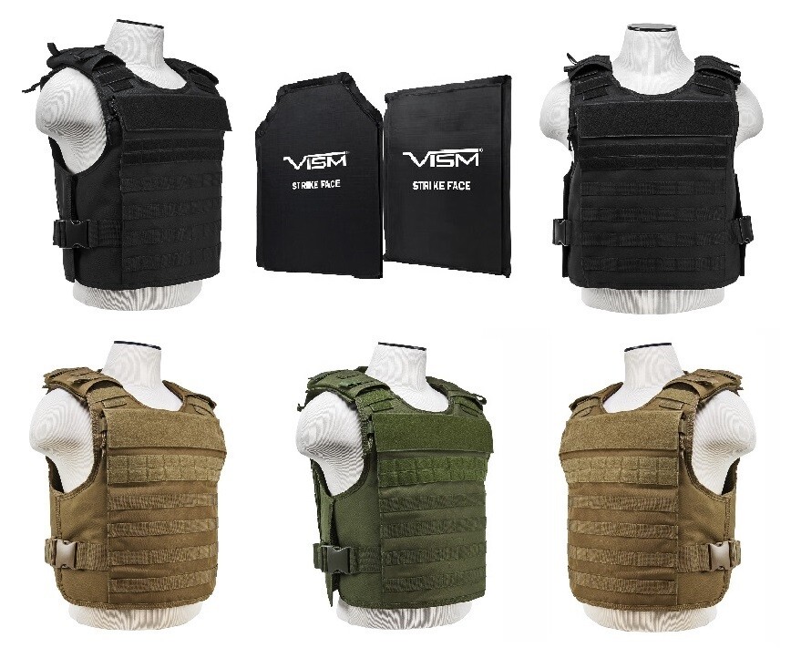 VISM External Pocket Tactical Plate Carrier Includes (2) LVL IIIA Soft Panels