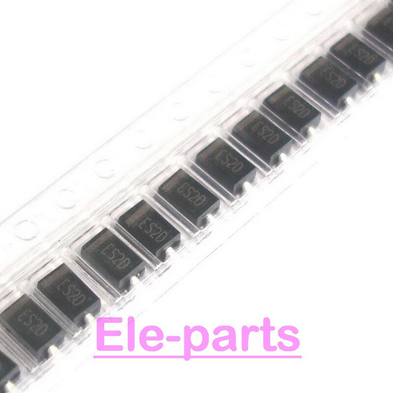 100 PCS ES2DA DO-214AC ES2D SMA 2 Amps Surface Mount Super Fast Rectifiers Diode