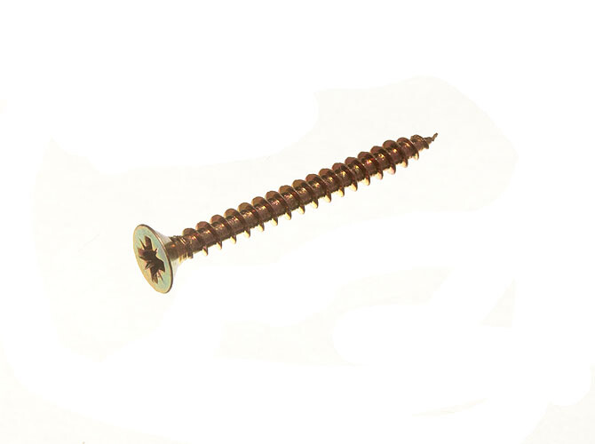 New 400 X Chip Board Screw Fixings Yzp Yellow Zinc Plated Steel 4.0 X 40 - Onest