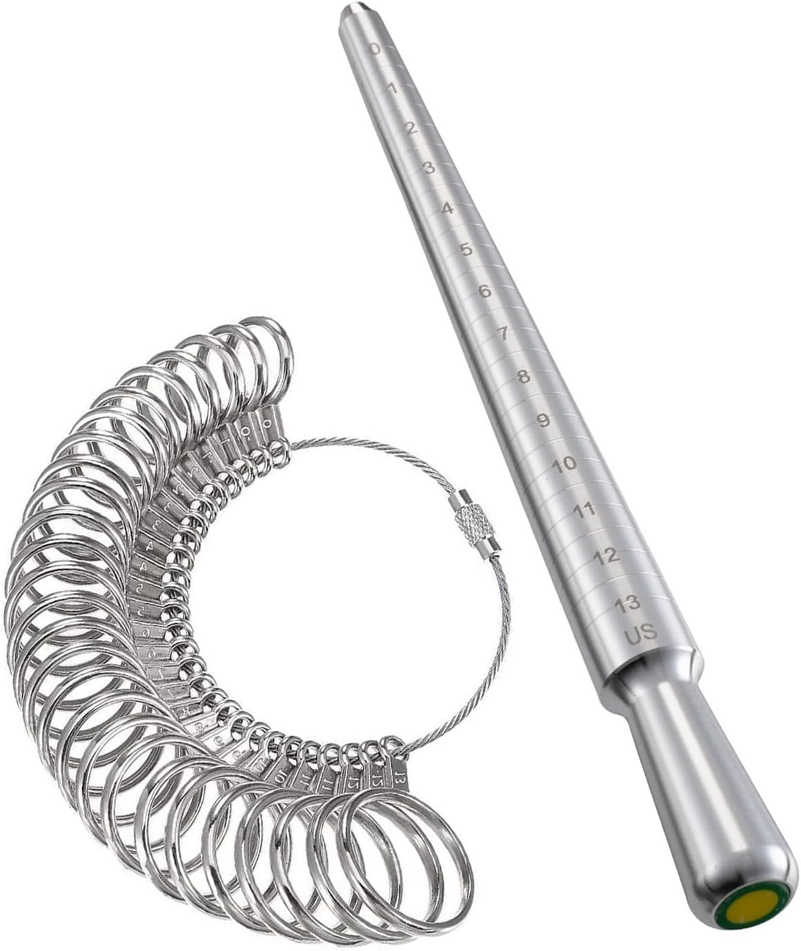 Ring Sizer Measuring Tool Set, Metal Ring Guage for Ring Measurer, Integrated...