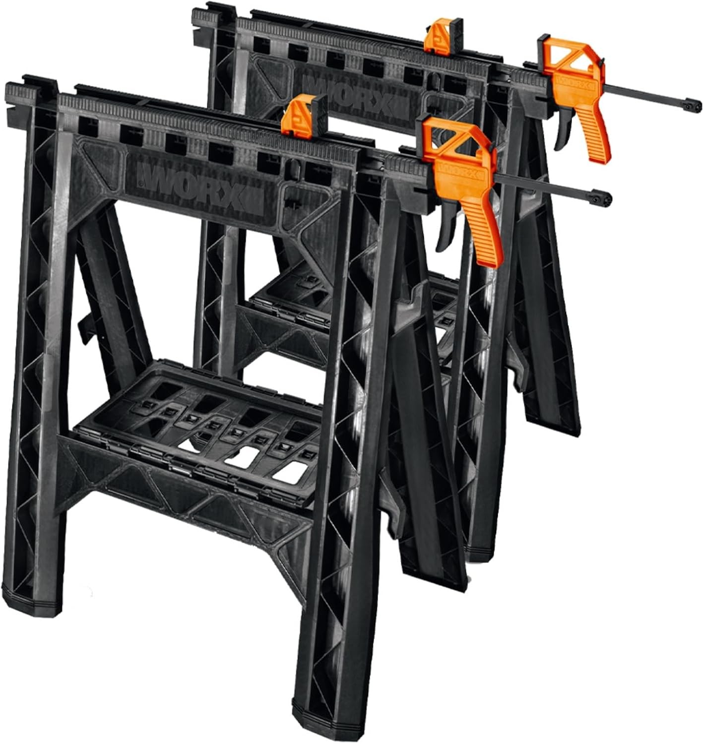 Worx Pegasus 2-in-1 Folding Work Table & Sawhorse, Easy Setup Portable Workbench
