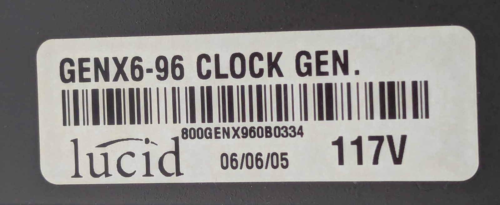 Lucid GENx6-96 Word/Super Clock Generator 96kHz Studio Sync - No Power Supply