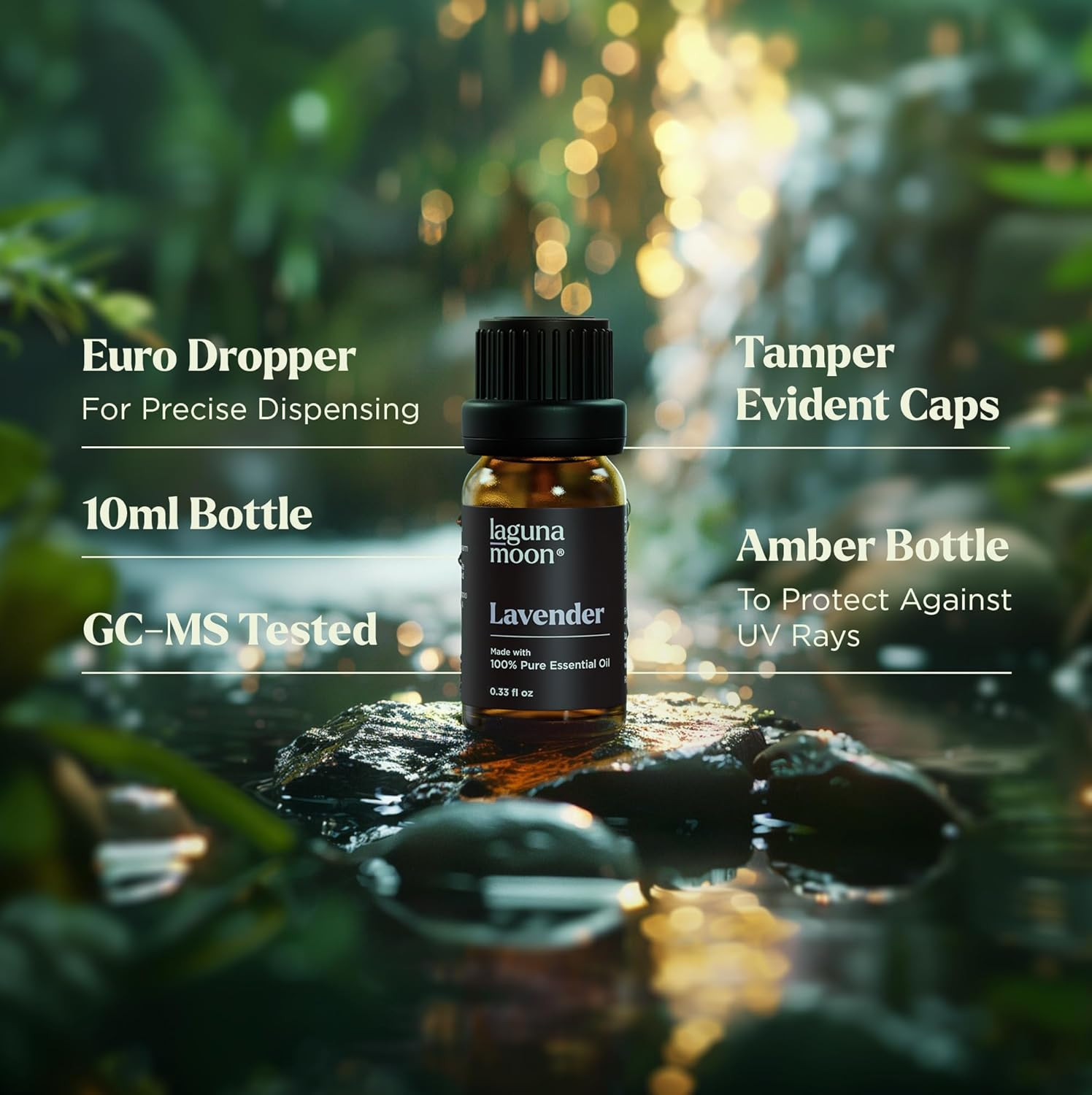 Lagunamoon Essential Oils Aromatherapy Set - 6 Oils for Diffusers, Home Care, Ca