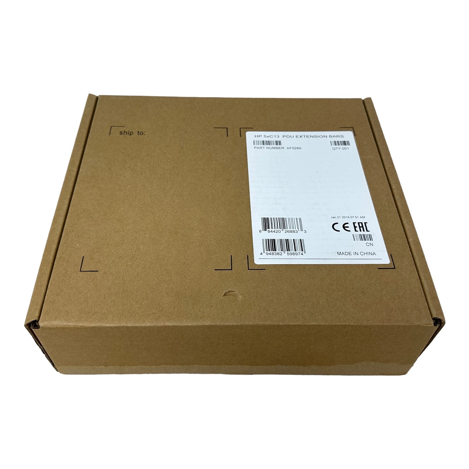 HP 5xC13 PDU EXTENSION BARS P/N AF528A 5 NEW/UNUSED SURPLUS SEALED BOX