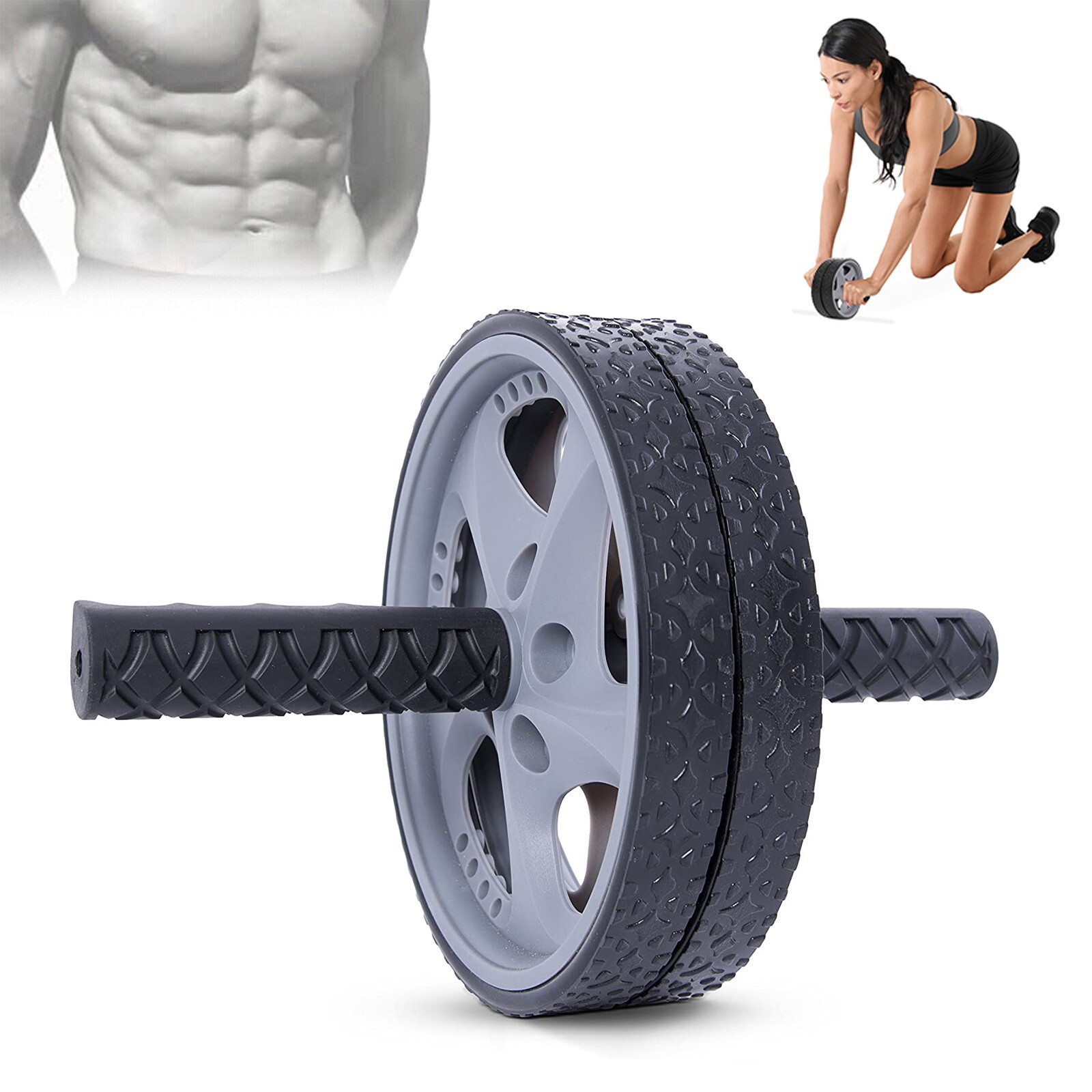Ab Wheel Roller Core Fitness Trainer Home Gym Abdominal Workout Equipment