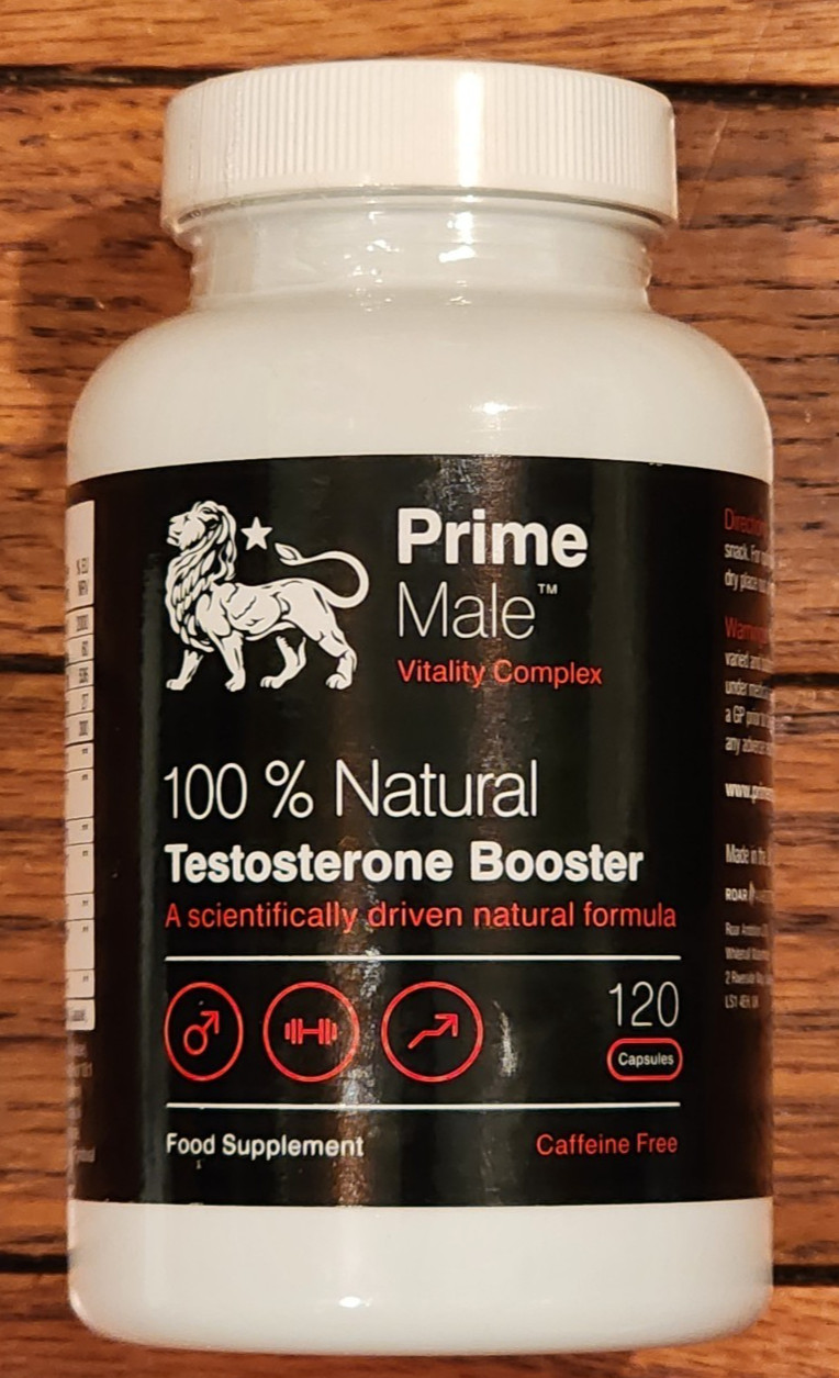 Prime Male #1 Natural Testosterone Booster 120 Capsules New Sealed Exp. 08/2028
