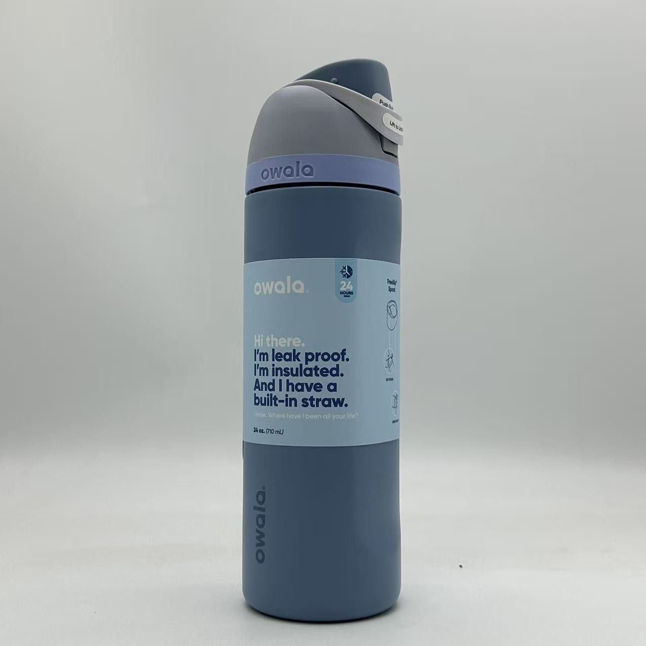 Owala 24oz FreeSip Water Bottle Sea Salt Sport Mug Top Quality US Shipping