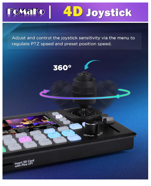 FoMaKo KC800 Live Stream Video Mixer/Switcher