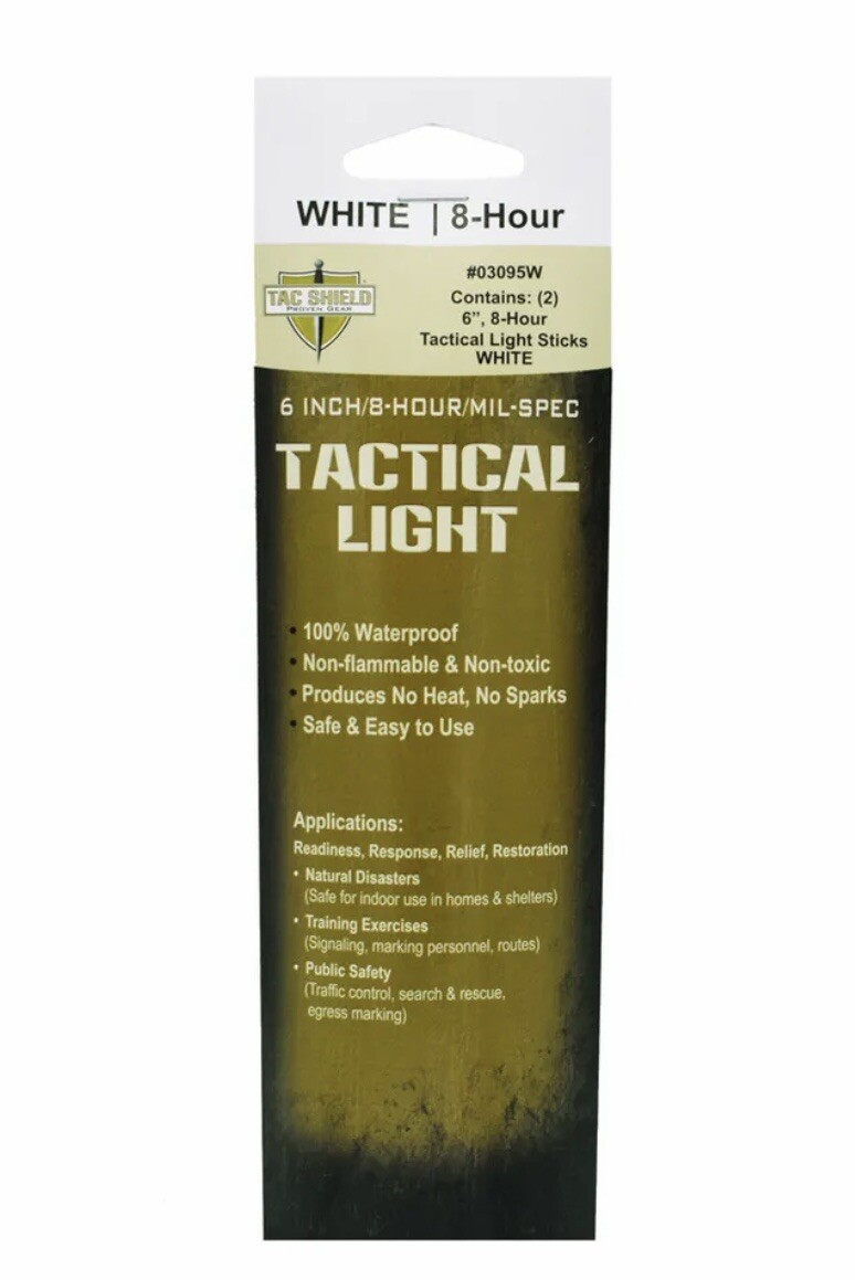 Tac Shield white Tactial Light Sticks waterproof 8-hour Military Standard