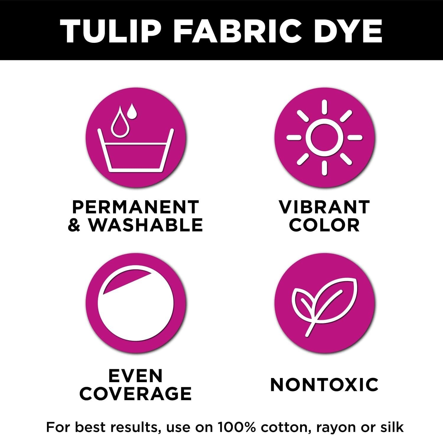 Tulip Permanent Fabric Dye Powder, Hot Method for Vibrancy, Black