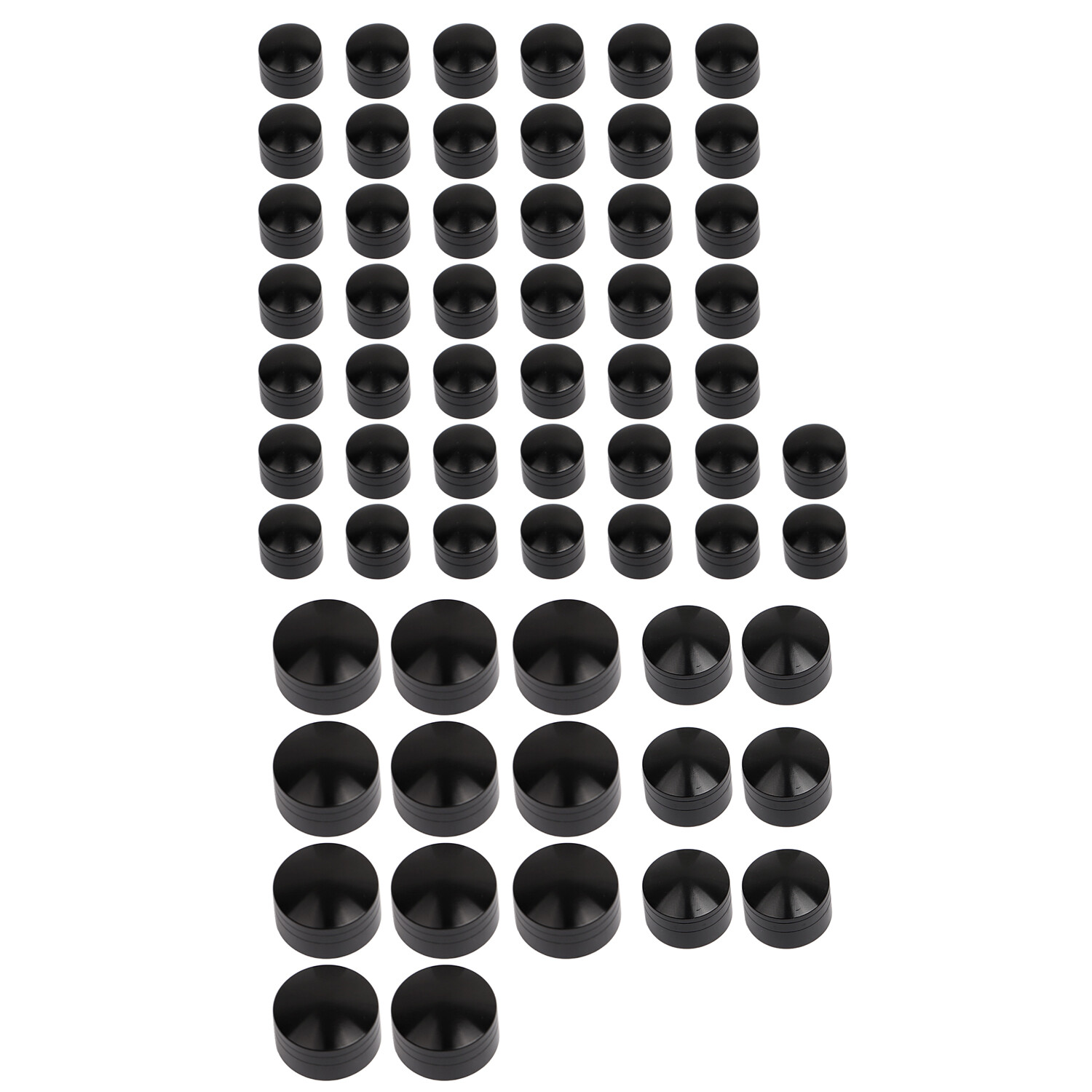 Black Engine Bolt Topper Caps Cover Kit For Harley Touring Road King Glide 99-06