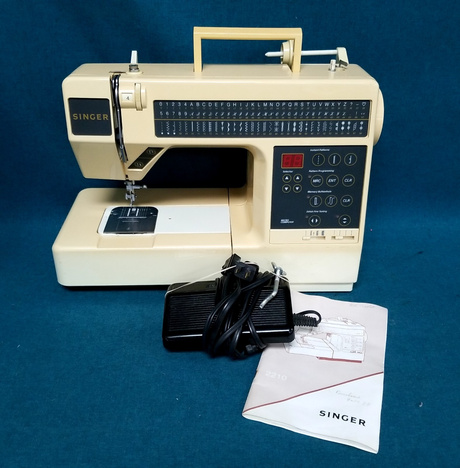 Vintage Singer #2210 Sewing Machine Athena W/Pedal *Please See Description*
