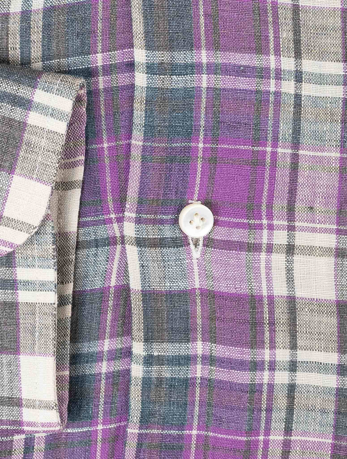 Barba Napoli Multicolor Linen Shirt B77 Man