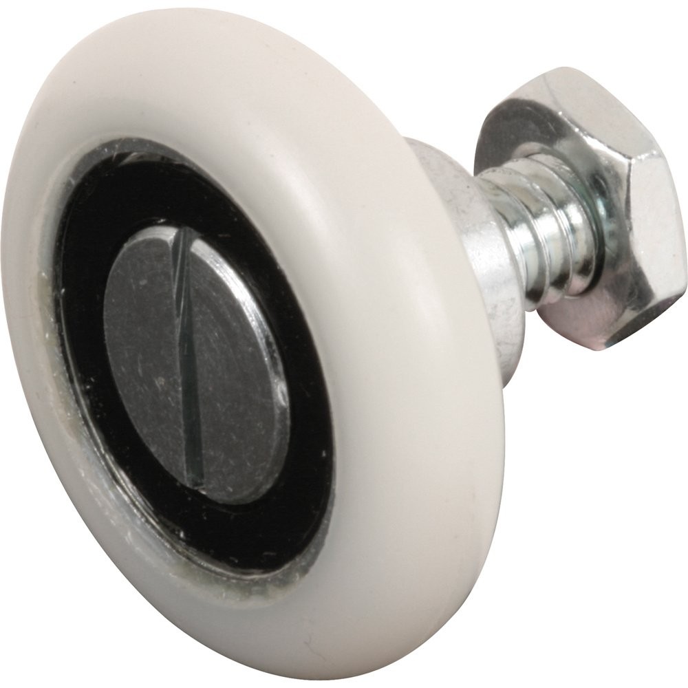 Prime-Line R 7228 1-1/8 In. White, Nylon, Ball Bearing Drawer Rollers (2 Pack)