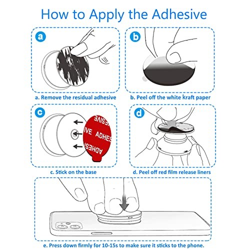 12 Pack Sticky Adhesive Compatible with Socket Base, Double-Sided Replacement