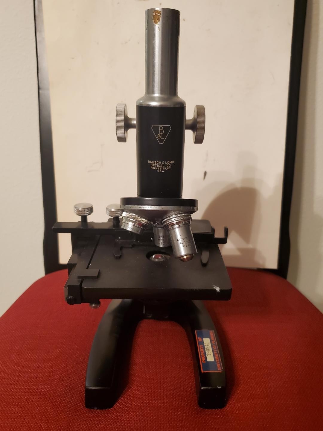 Vintage Bausch And Lomb Microscope B&L. Missing Parts