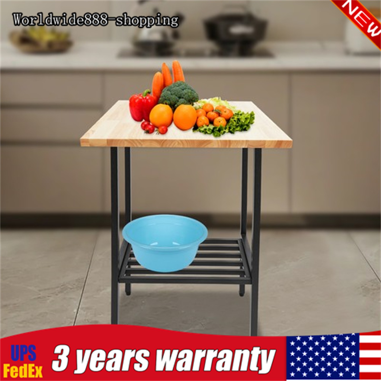 Modern Rectangular Countertop Rubber Wood Countertop Standard Countertop Durable