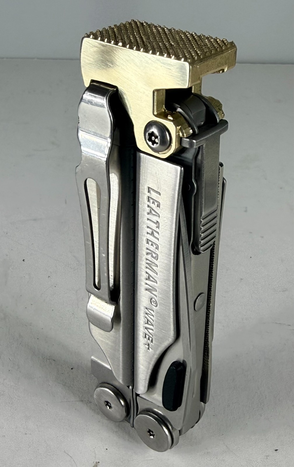 For Leatherman Wave +, BRASS Hammer Head Mod, Modification, CNC Made,Locking,CAD