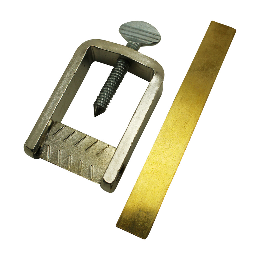 Piano Ivory Key Clamp Frame Nickel Plated W/ Tail Plate Solid Brass- Repair Tool