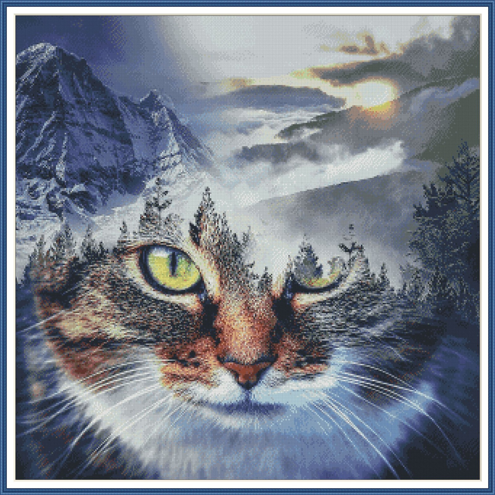 Dreaming Cat 936 Chart Counted Cross Stitch Pattern Needlework