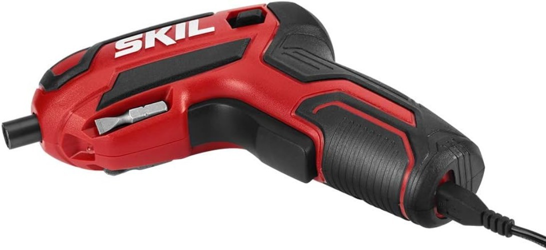 Rechargeable 4V Cordless Screwdriver Includes 9pcs Bit, 1pc Bit Holder, USB C...