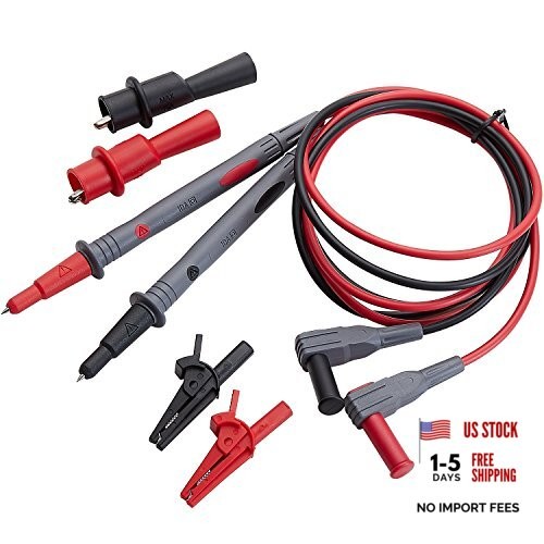 WG-011 Soft Silicone Test Lead and Safety Alligator Clips,Multimeter Test