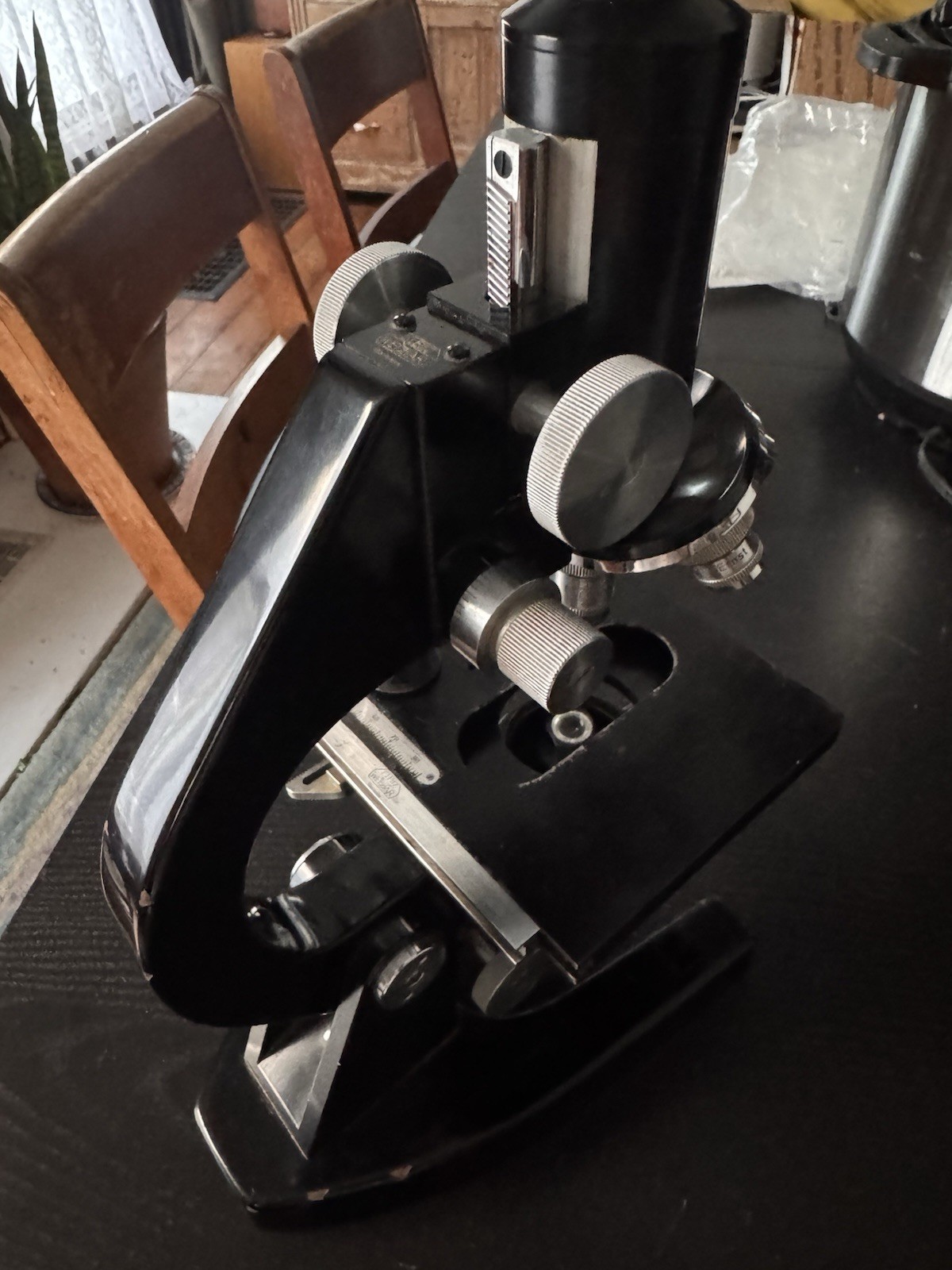 Vintage E Leitz Wetzlar Germany Microscope #427724 See Pics