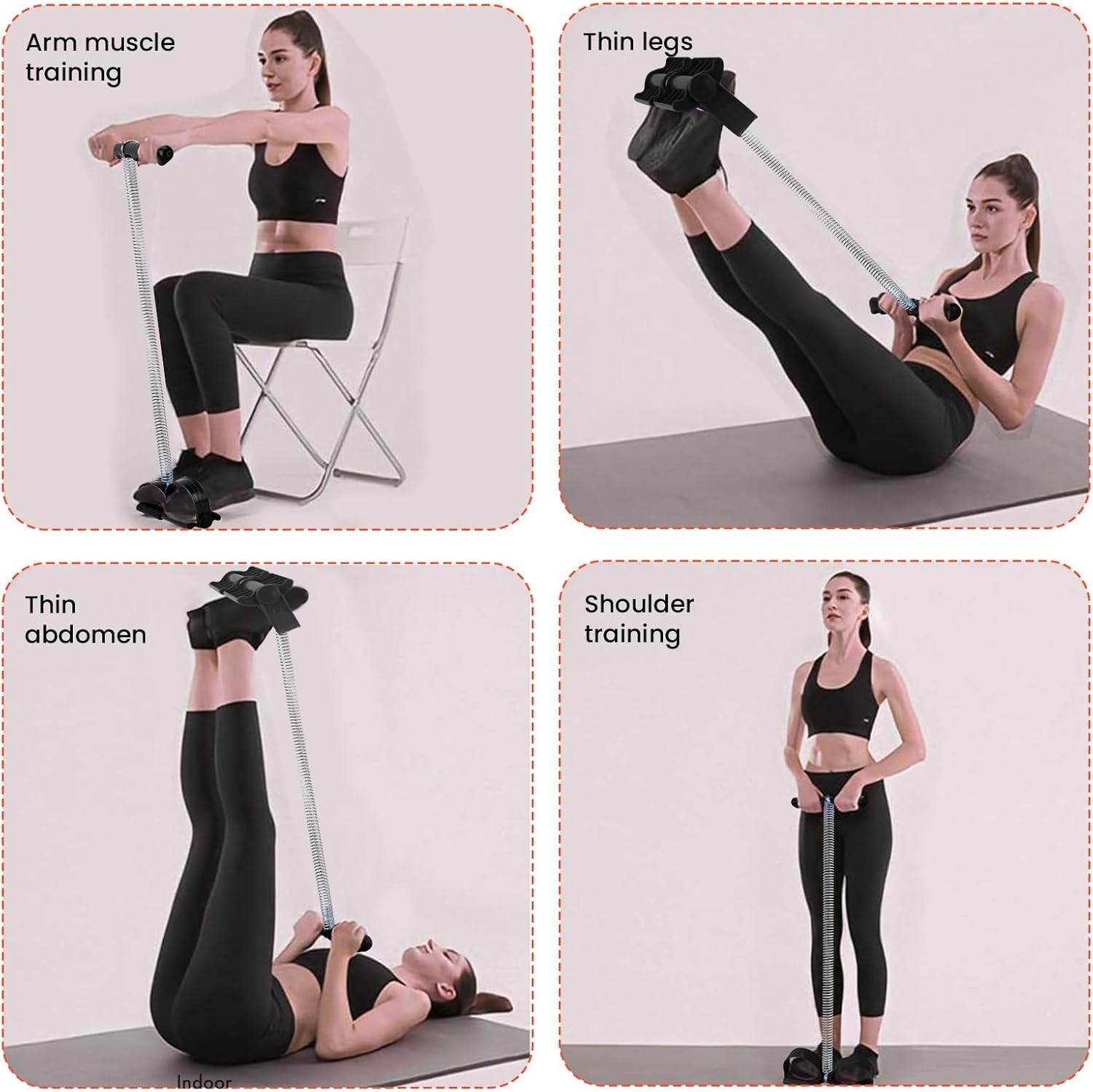 Pedal Puller Resistance Bands with Single Spring – Durable Sit Up Equipment for